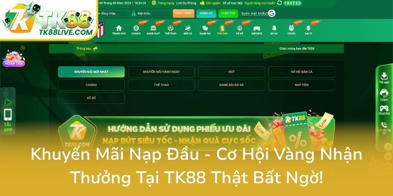 Khuyen Mai Nap Dau Co Hoi Vang Nhan Thuong Tai Tk88 That Bat Ngo0